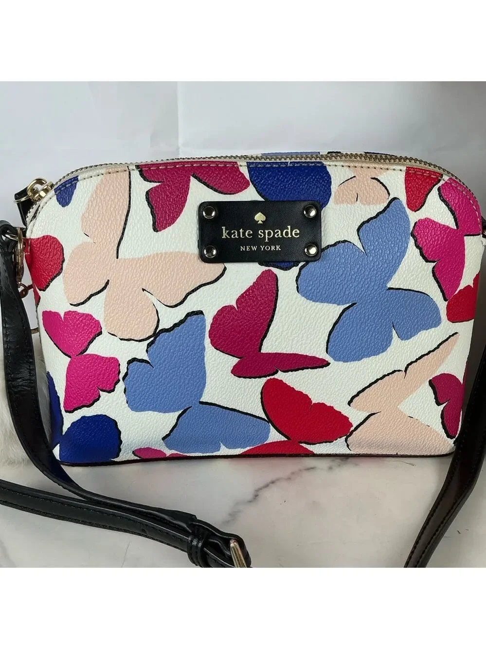 Kate Spade New York Wellesley Festive Butterflies Multi‎ Crossbody Small Bag